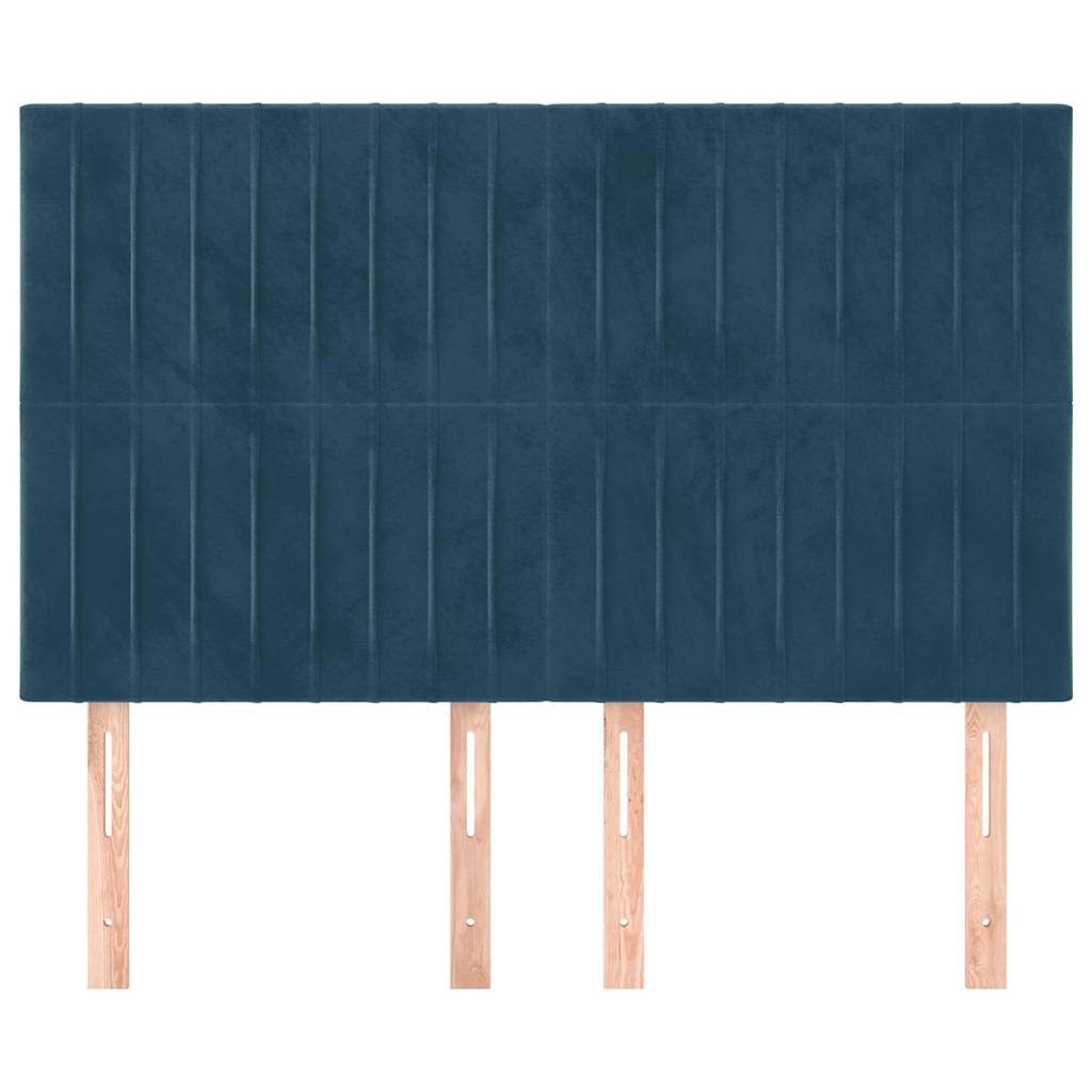 Testiera Blu Scuro 144x5x118/128 cm Velluto | homemem39