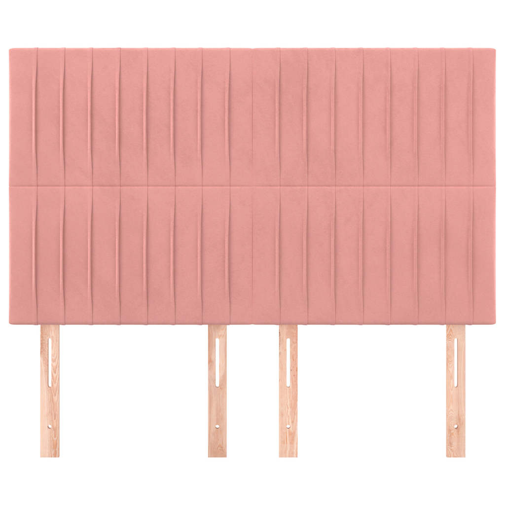 Testiera Rosa 144x5x118/128 cm Velluto | homemem39