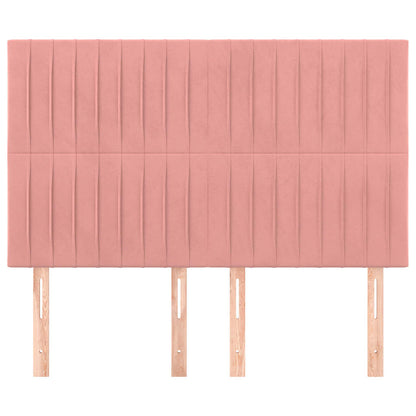 Testiera Rosa 144x5x118/128 cm Velluto | homemem39