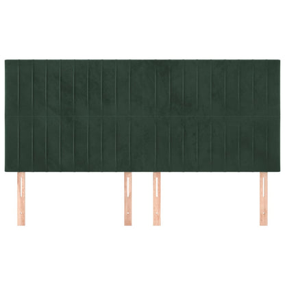 Testiere 4 pz Verde Scuro 100x5x78/88 cm in Velluto - homemem39
