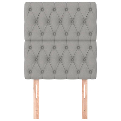 Testiera 2 pz Grigio Chiaro 80x7x78/88 cm in Tessuto - homemem39