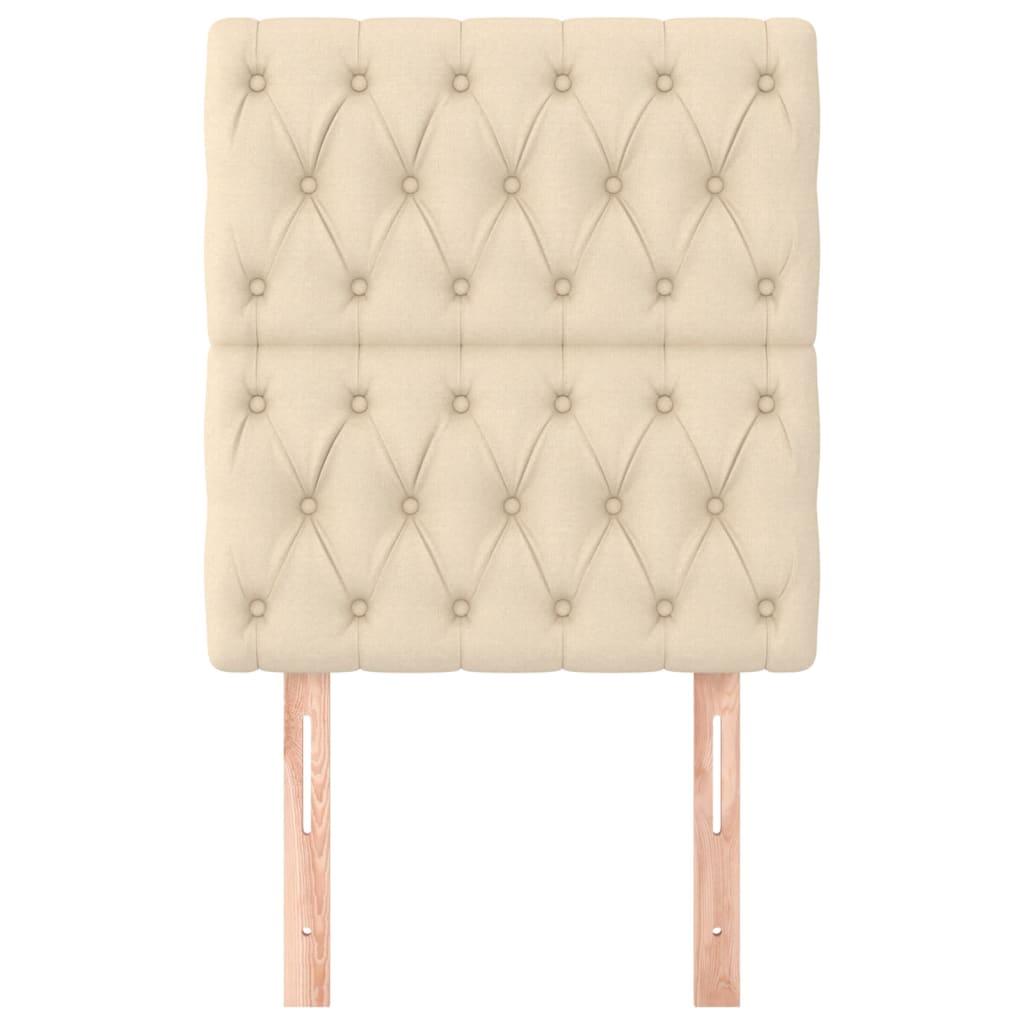 Testiera Crema 80x7x118/128 cm Tessuto