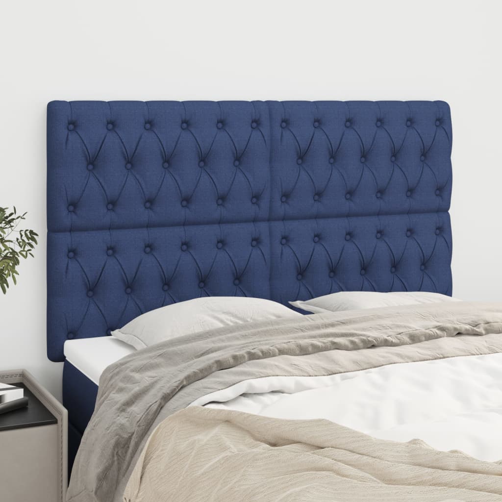 Testiera Blu 144x7x118/128 cm Tessuto | homemem39