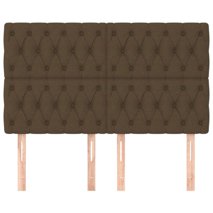 Testiera Marrone Scuro 160x7x118/128 cm Tessuto | homemem39