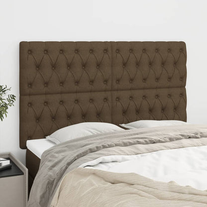 Testiera Marrone Scuro 160x7x118/128 cm Tessuto | homemem39