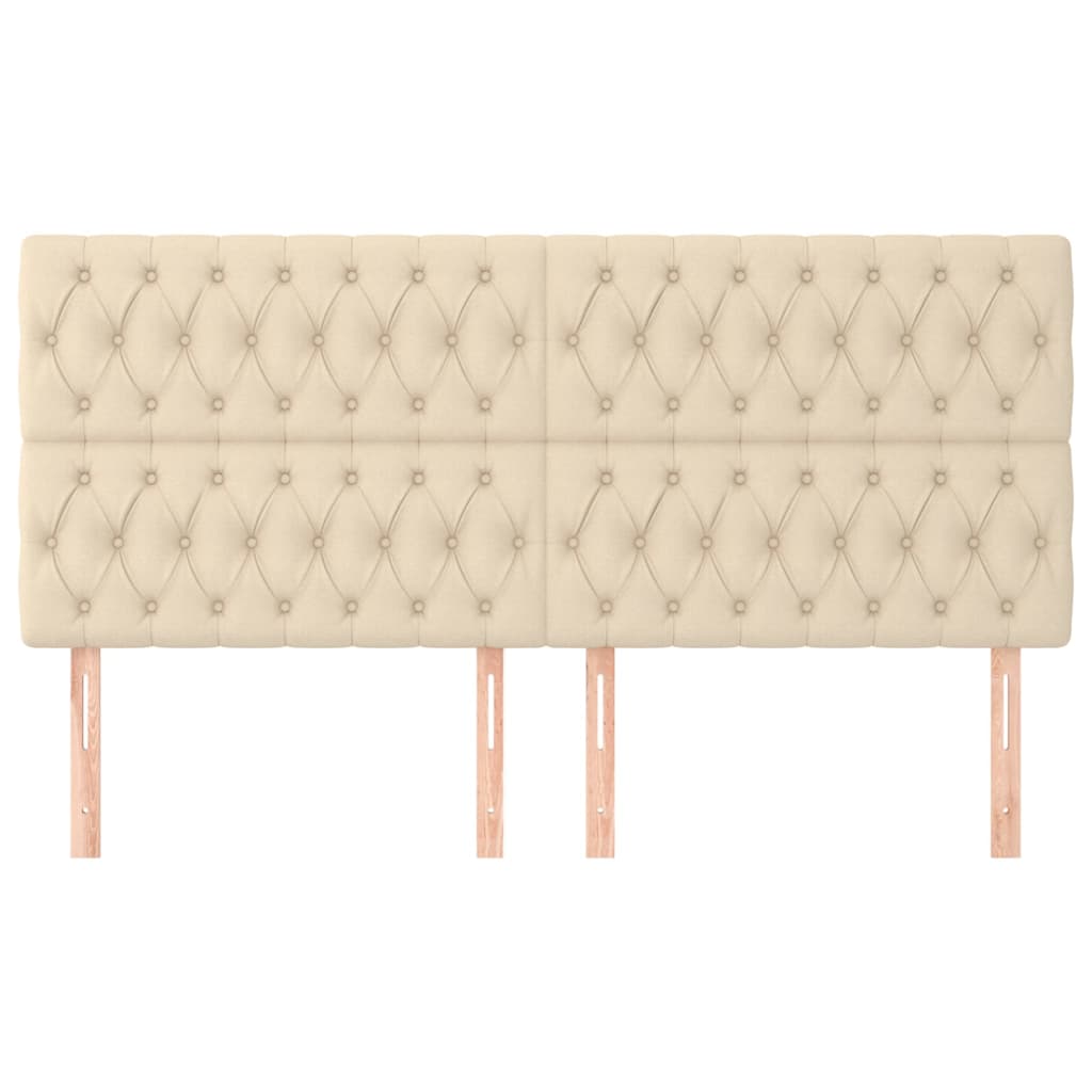 Testiera Crema 180x7x118/128 cm Tessuto