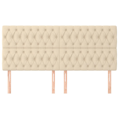 Testiera Crema 180x7x118/128 cm Tessuto