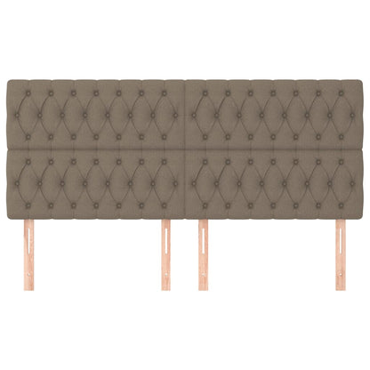 Testiera 4 pz Tortora 100 x 7 x 78/88 cm in Tessuto - homemem39