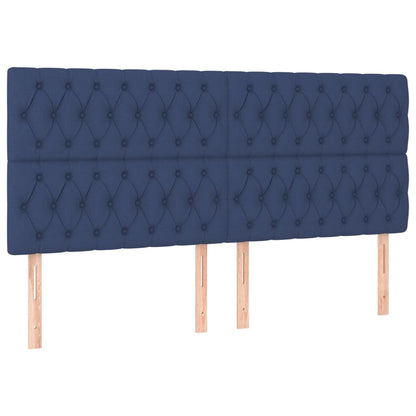 Testiera Blu 200x7x118/128 cm Tessuto | homemem39