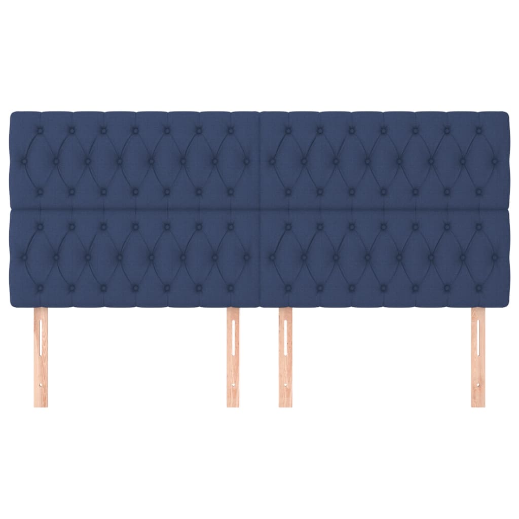 Testiera Blu 200x7x118/128 cm Tessuto | homemem39