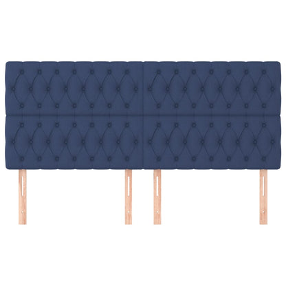 Testiera Blu 200x7x118/128 cm Tessuto | homemem39