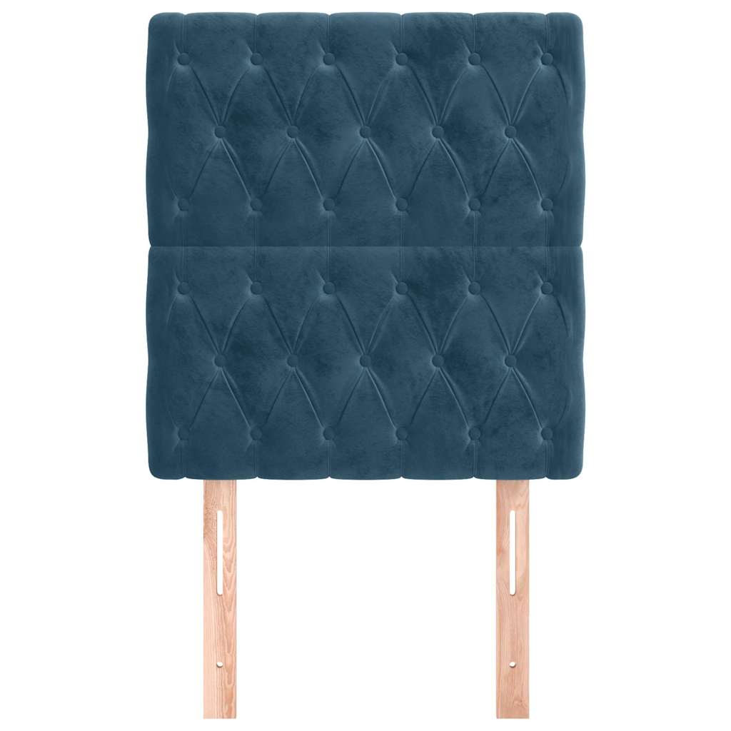 Testiera Blu Scuro 80x7x118/128 cm Velluto