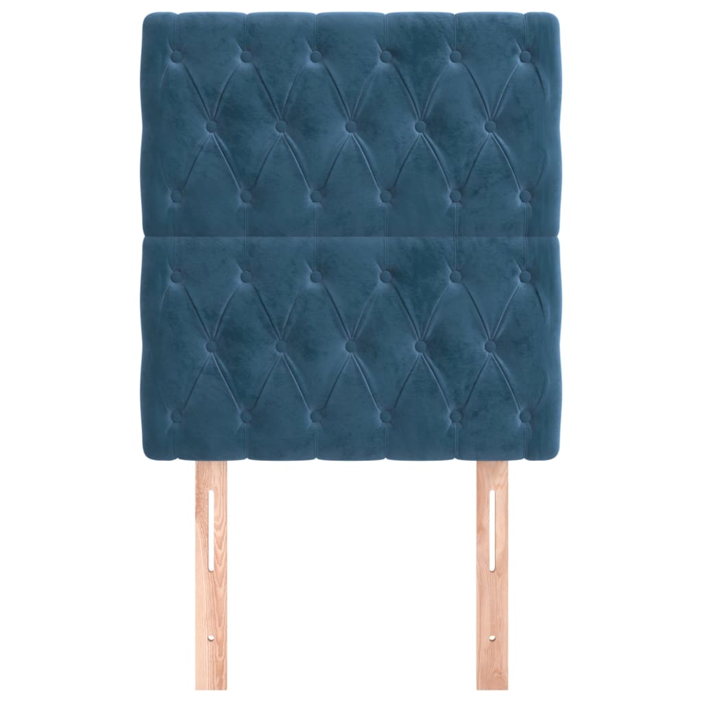 Testiere 2 pz Blu Scuro 80x7x78/88 cm in Velluto - homemem39