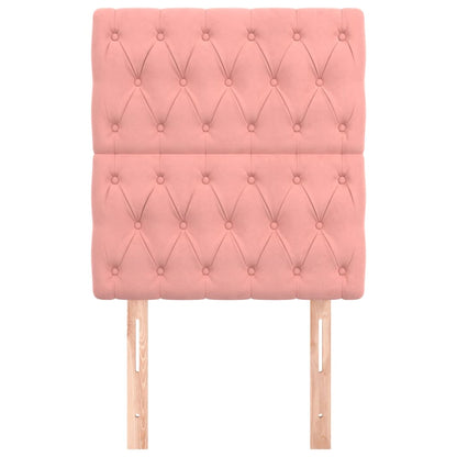 Testiera 2 pz Rosa 80x7x78/88 cm in Velluto - homemem39