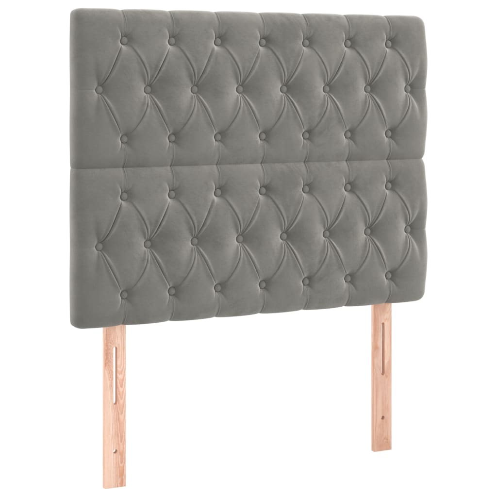 Testiera Grigio Chiaro 90x7x118/128 cm Velluto | homemem39