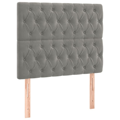 Testiera Grigio Chiaro 90x7x118/128 cm Velluto | homemem39