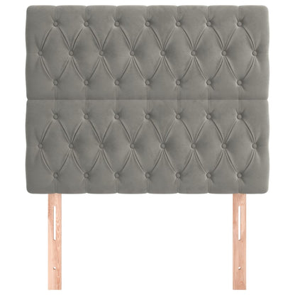 Testiera Grigio Chiaro 90x7x118/128 cm Velluto | homemem39