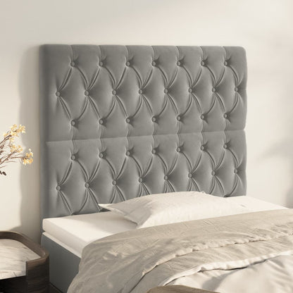 Testiera Grigio Chiaro 90x7x118/128 cm Velluto | homemem39