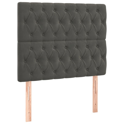 Testiera Grigio Scuro 90x7x118/128 cm Velluto