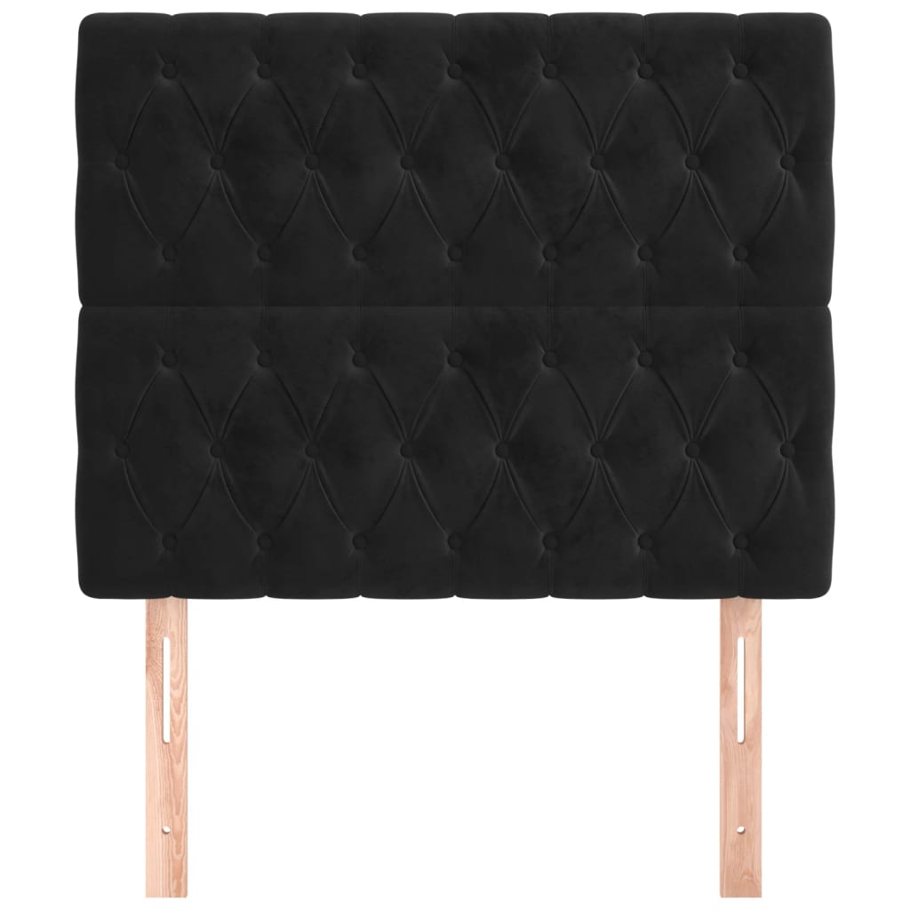 Testiera Nera 90x7x118/128 cm Velluto | homemem39