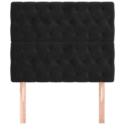 Testiera Nera 90x7x118/128 cm Velluto | homemem39