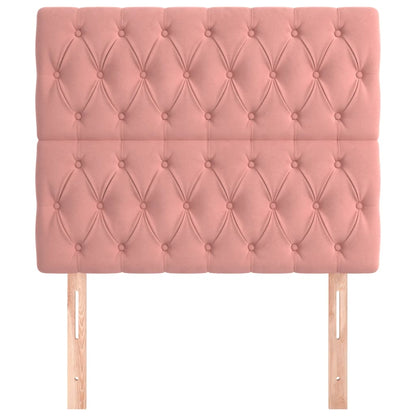 Testiera Rosa 90x7x118/128 cm Velluto | homemem39