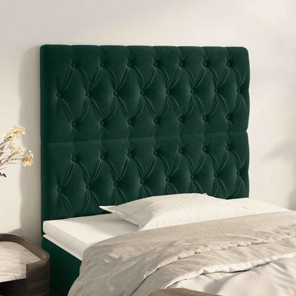 Testiera Verde Scuro 100x7x118/128 cm Velluto