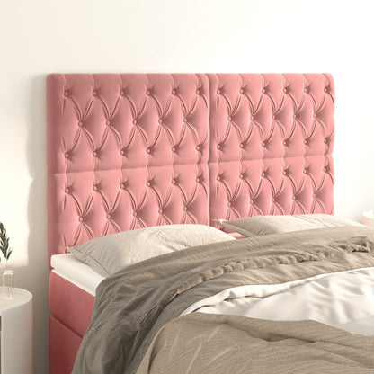 Testiera Rosa 160x7x118/128 cm Velluto | homemem39