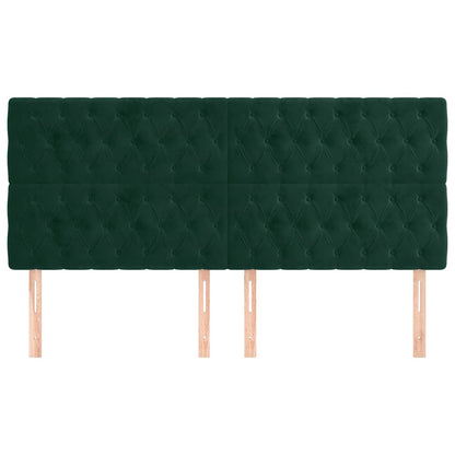 Testiera Verde Scuro 200x7x118/128 cm Velluto | homemem39