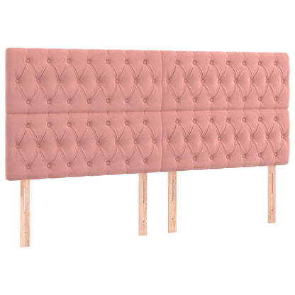 Testiera Rosa 200x7x118/128 cm Velluto | homemem39