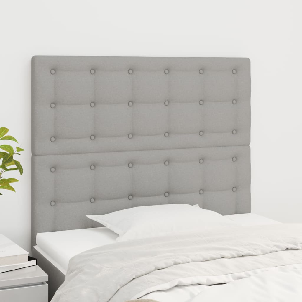 Testiera Grigio Chiaro 80x5x118/128 cm Tessuto | homemem39