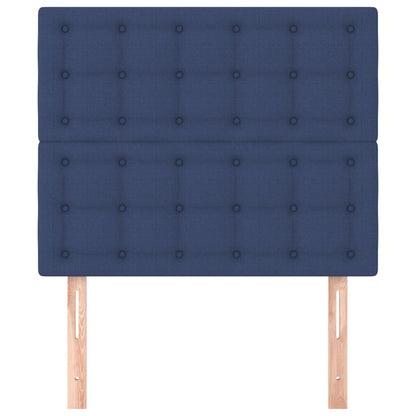Testiera Blu 90x5x118/128 cm Tessuto