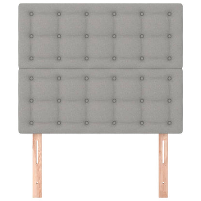 Testiera Grigio Chiaro 100x5x118/128 cm Tessuto | homemem39