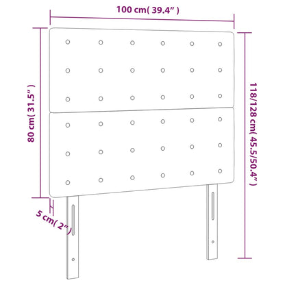 Testiera Marrone Scuro 100x5x118/128 cm Tessuto | homemem39