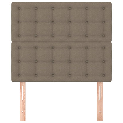 Testiera per letto tortora 100x5x118/128 cm in tessuto | homemem39