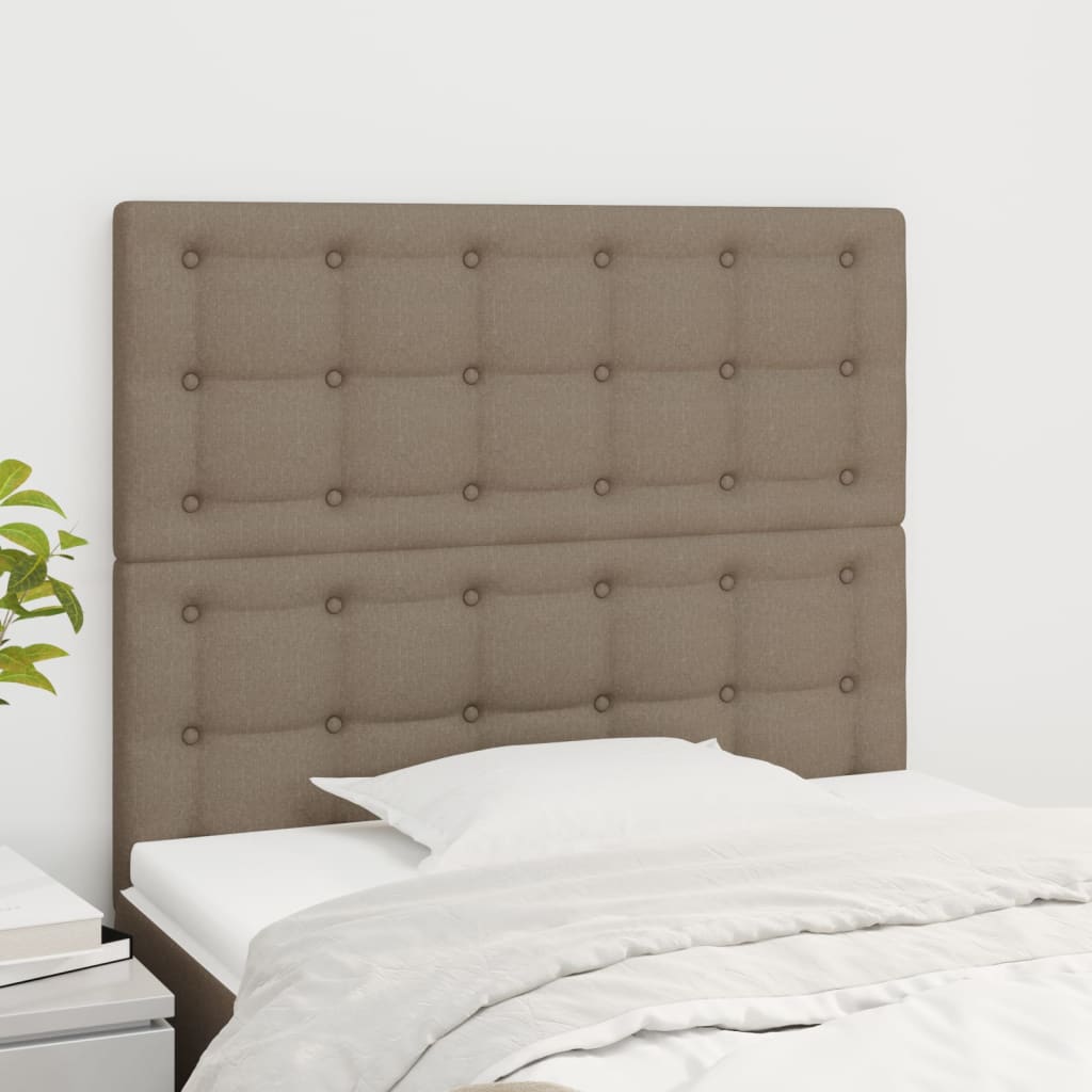 Testiera per letto tortora 100x5x118/128 cm in tessuto | homemem39
