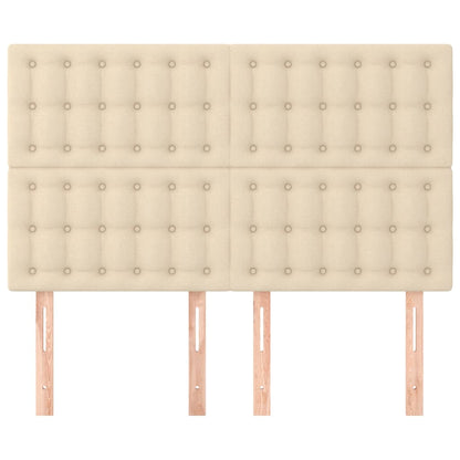 Testiera Crema 144x5x118/128 cm Tessuto | homemem39