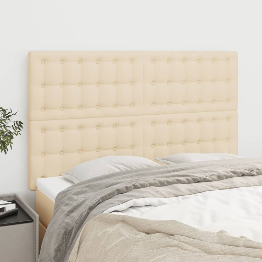 Testiera Crema 144x5x118/128 cm Tessuto | homemem39