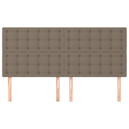 Testiera per letto Tortora 160x5x118/128 cm Tessuto