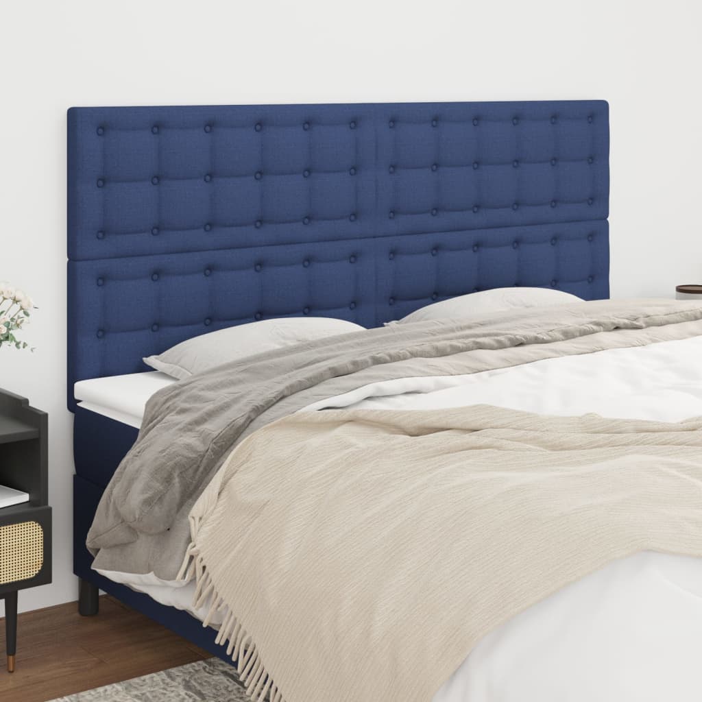 Testiera Blu 160x5x118/128 cm Tessuto | homemem39