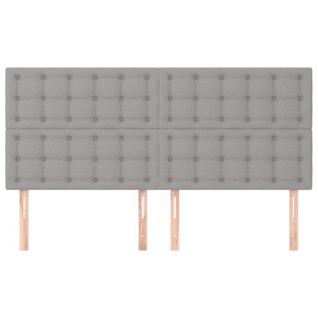 Testiera Grigio Chiaro 180x5x118/128 cm Tessuto | homemem39