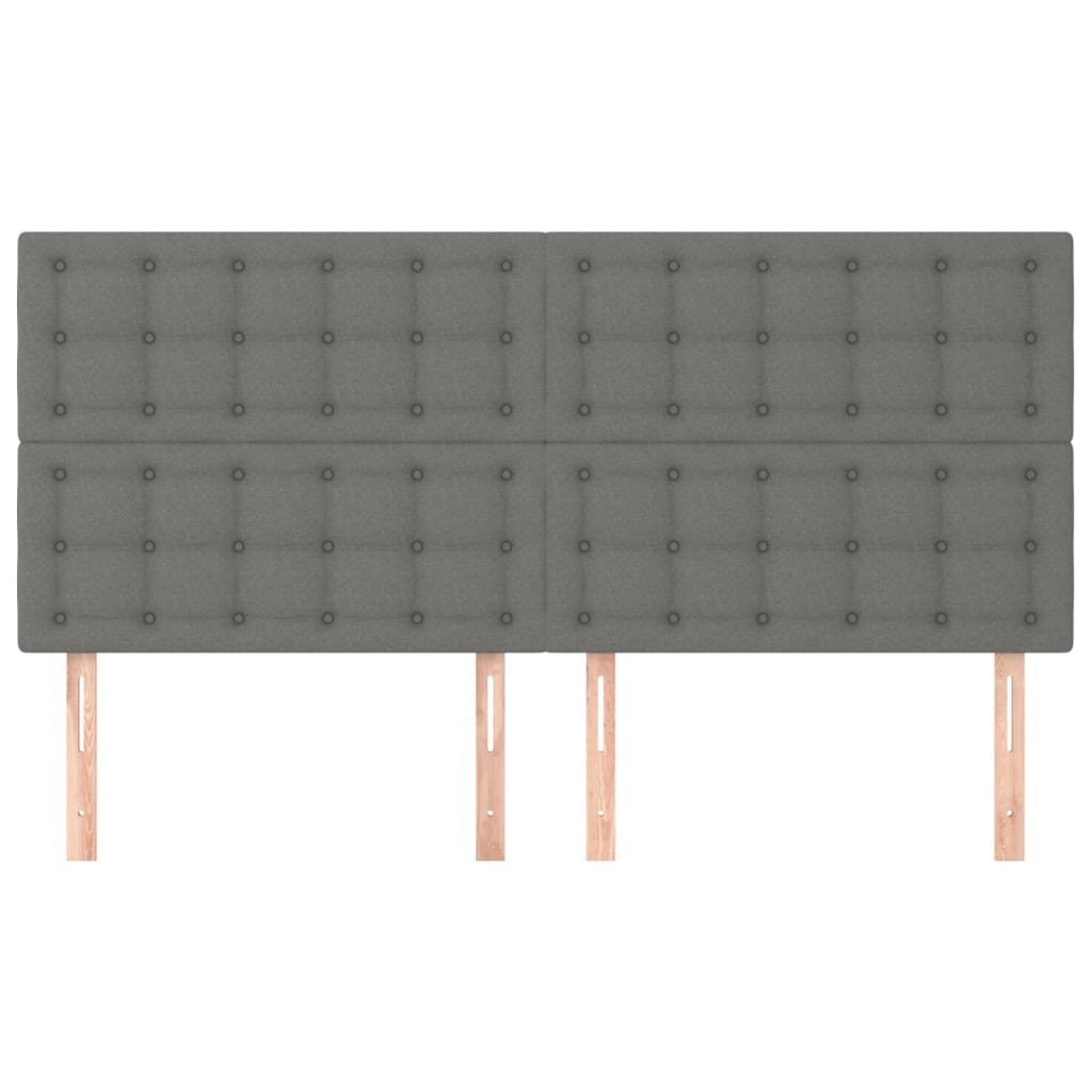 Testiera Grigio Scuro 180x5x118/128 cm Tessuto | homemem39