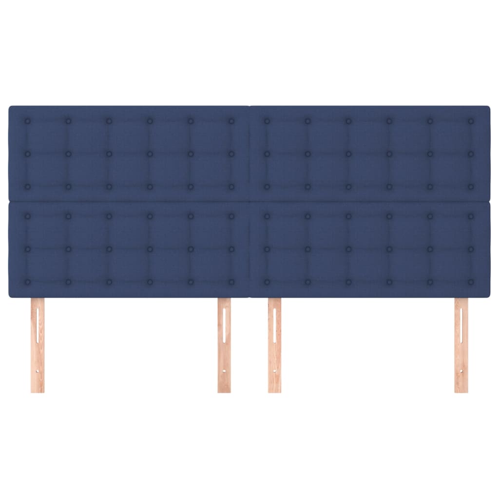 Testiera Blu 200x5x118/128 cm Tessuto | homemem39