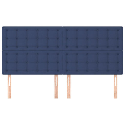 Testiera Blu 200x5x118/128 cm Tessuto | homemem39