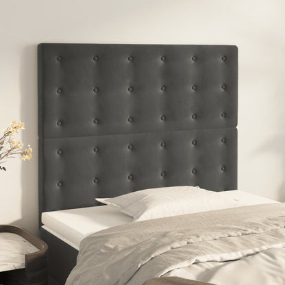 Testiera Grigio Scuro 90x5x118/128 cm Velluto