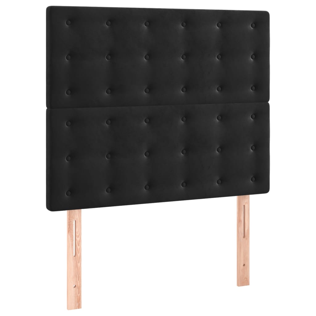 Testiera Nera 90x5x118/128 cm Velluto | homemem39