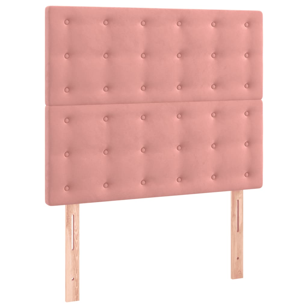 Testiera Rosa 90x5x118/128 cm Velluto