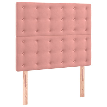 Testiera Rosa 90x5x118/128 cm Velluto
