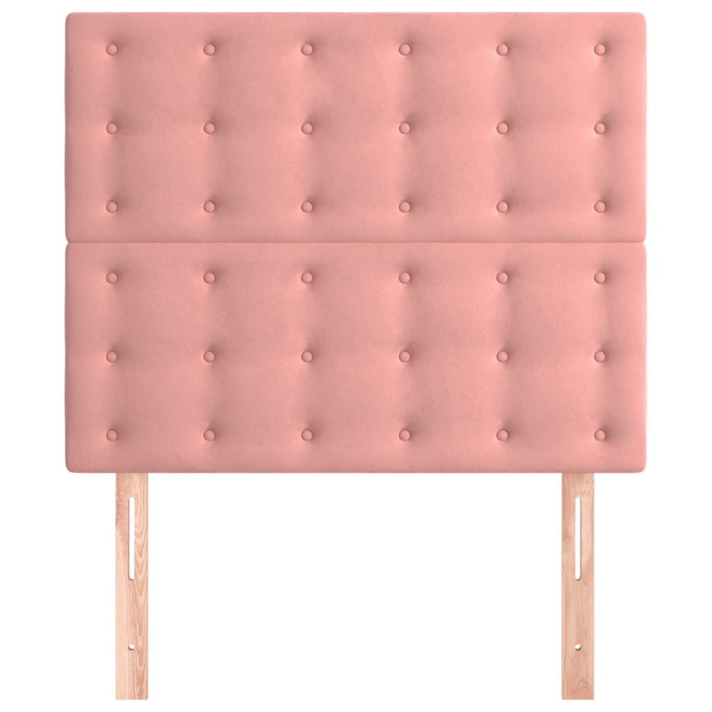 Testiera Rosa 90x5x118/128 cm Velluto