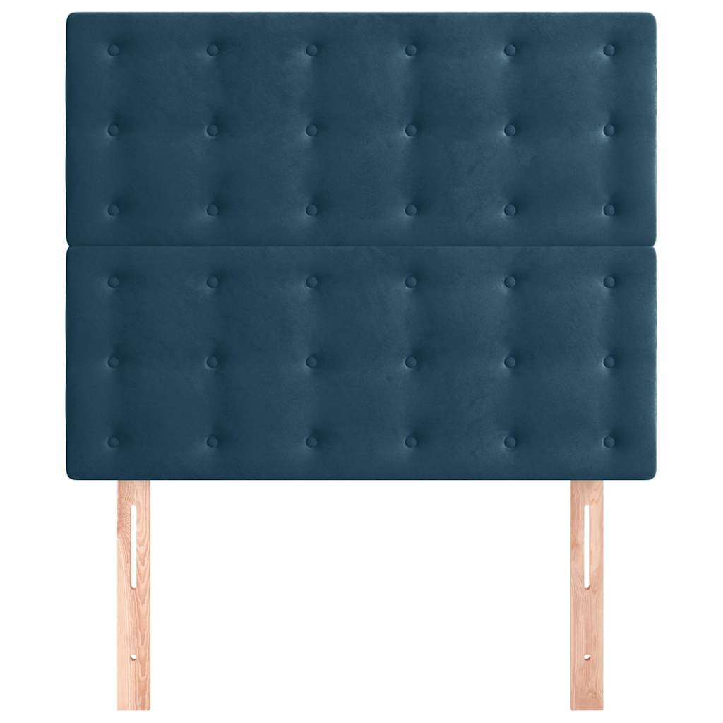 Testiera Blu Scuro 100x5x118/128 cm Velluto | homemem39